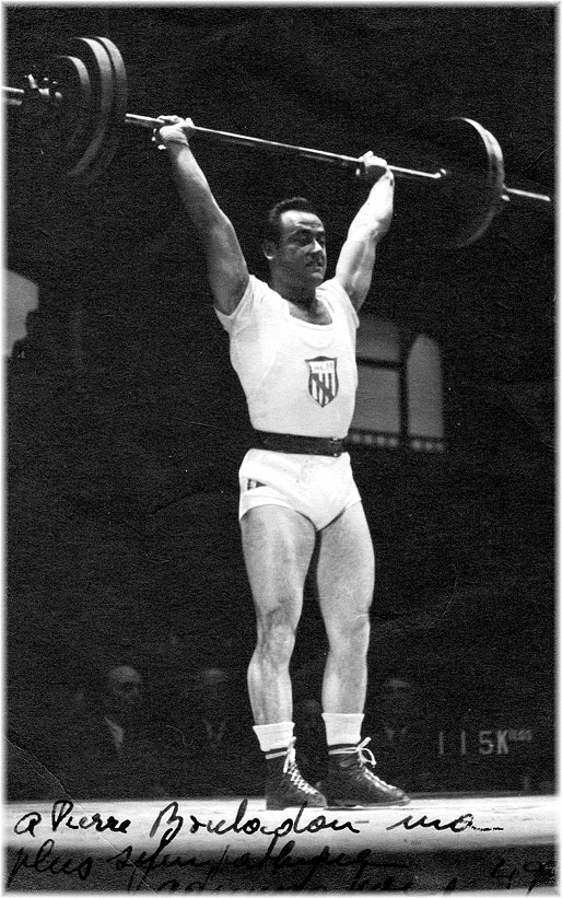 Pierre Bouladou : Champion de France 1949 d'haltérophilie catégorie poids Mi-lourds